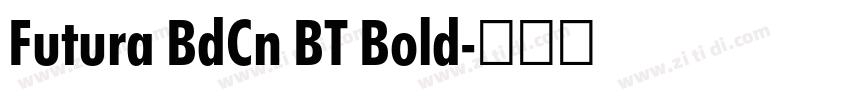 Futura BdCn BT Bold字体转换
